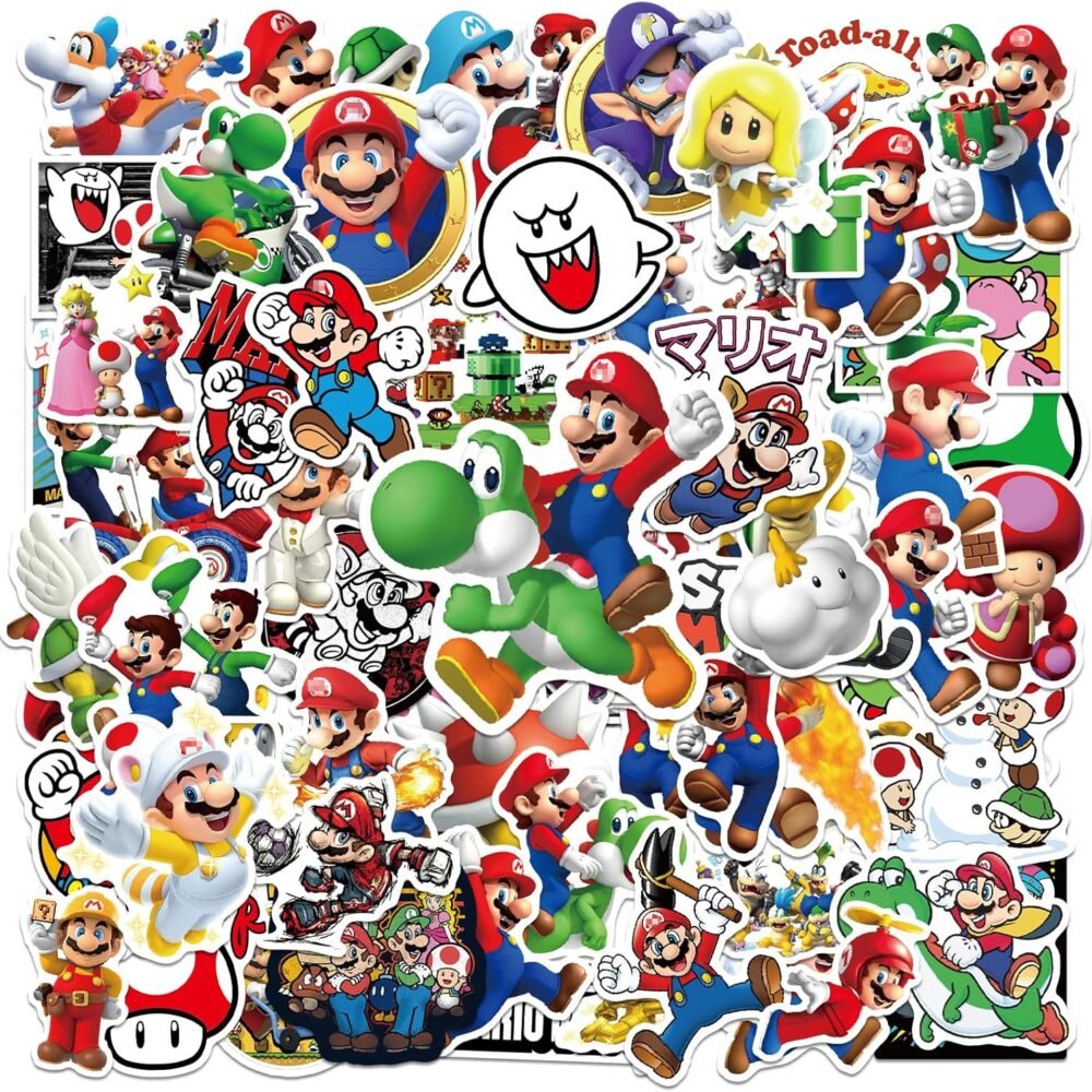 Nexura Cartoon Vinyl Stickers Pack (50 Pcs) - Waterproof Decals for Water Bottles, Laptops & Skateboards