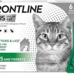 FRONTLINE Plus Flea & Tick Treatment for Cats and Ferrets - 6 Pipettes
