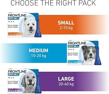 FRONTLINE Spot On Flea & Tick Treatment for Medium Dog (10-20kg) 6 Pipettes - Image 5