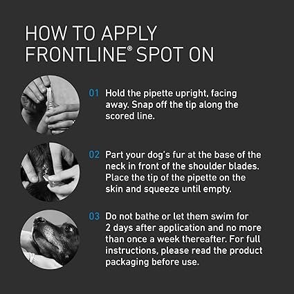 FRONTLINE Spot On Flea & Tick Treatment for Medium Dog (10-20kg) 6 Pipettes - Image 4