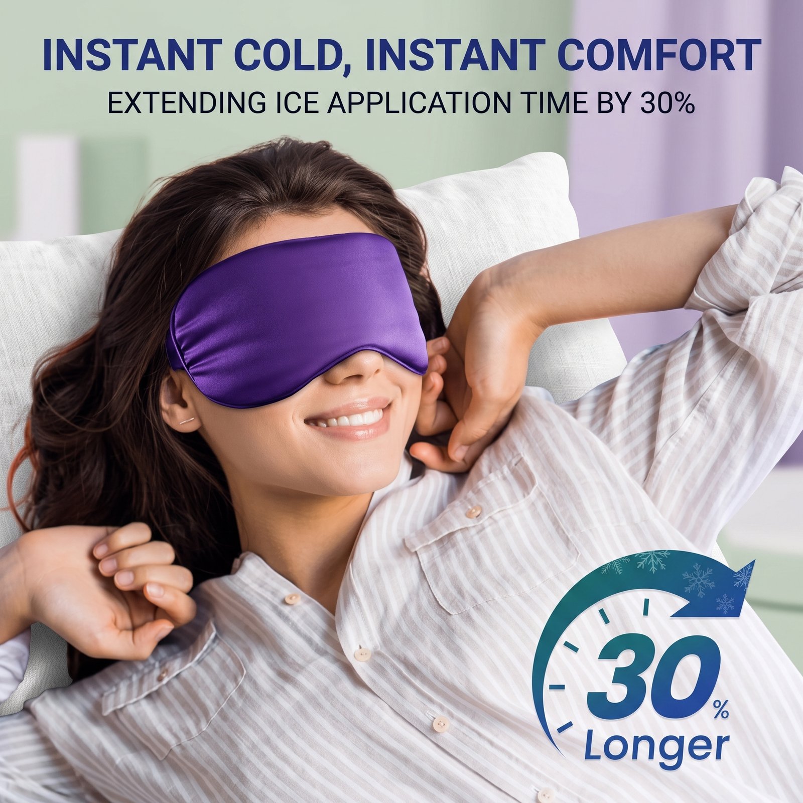 Nexura Cooling Gel Eye Mask – Reusable Cold Compress Sleep Mask for Puffy Eyes, Migraine Relief & Dark Circles - Image 5